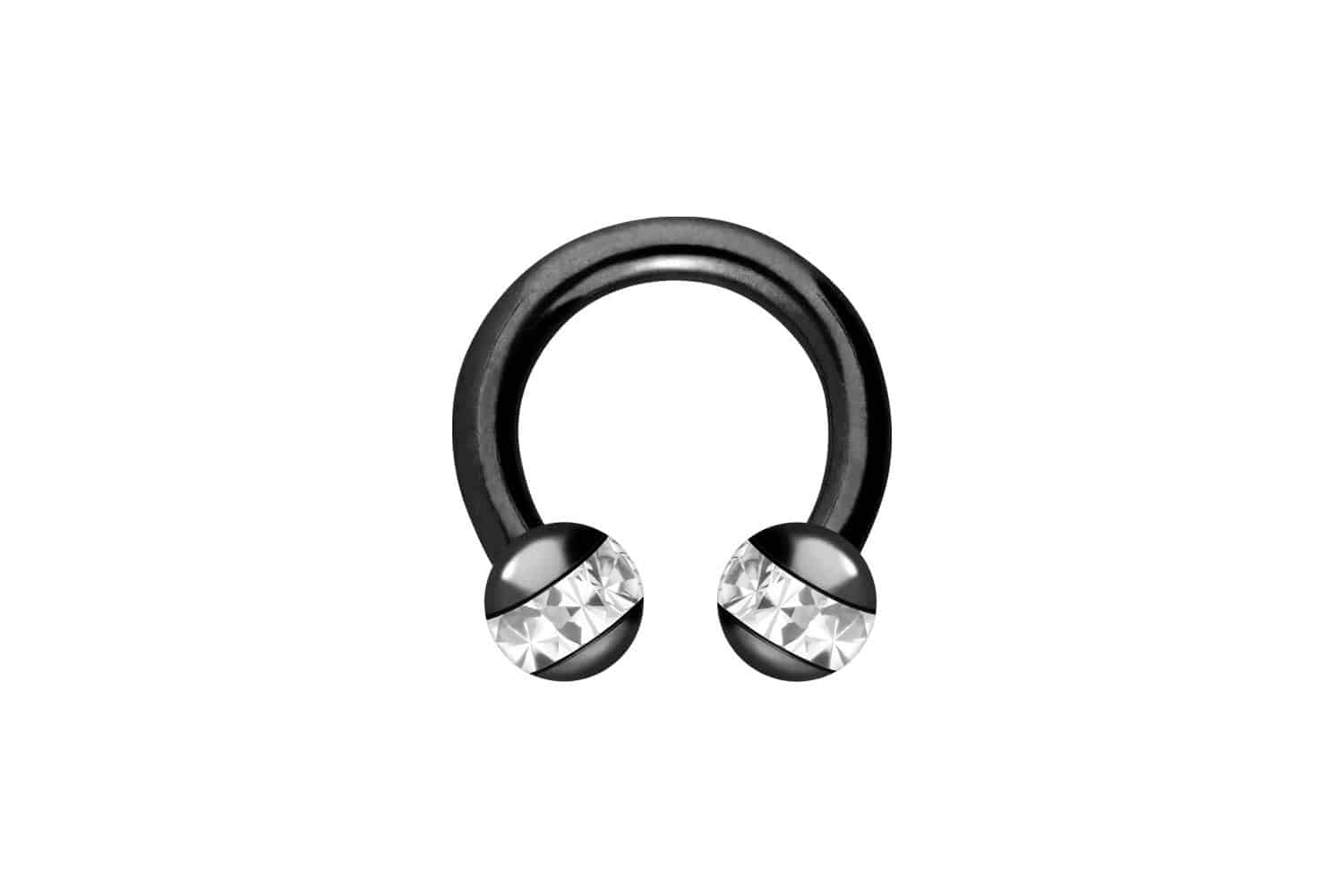 Chirurgenstahl Hufeisenring Piercing EPOXY-RING-KUGELN